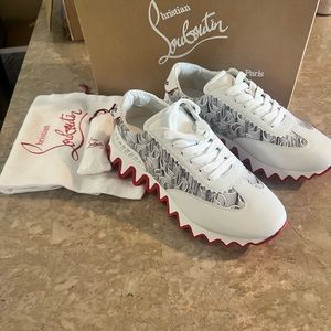 NEW CHRISTIAN LOUBOUTIN LOUBISHARK SNEAKERS MULTICOLOR SZ 42.5/9.5